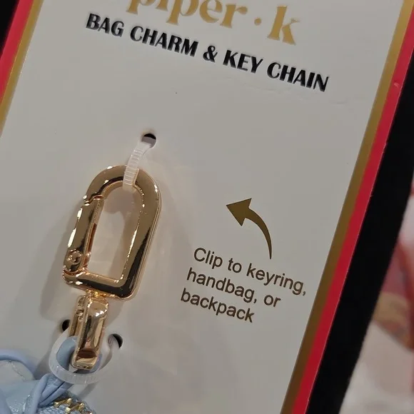 🐬🔹️Piper K 🔹️ UK Exclusive Light Blue Dolphin Key Holder Bag Charm - Picture 6 of 6